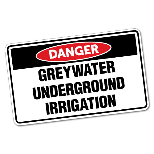 Danger Greywater Underground Sticker