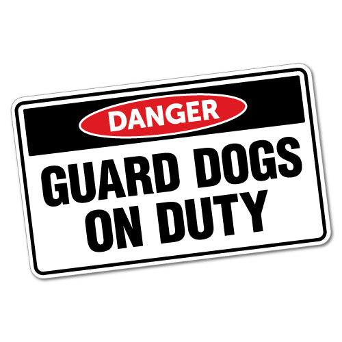Danger Guard Dogs Sticker