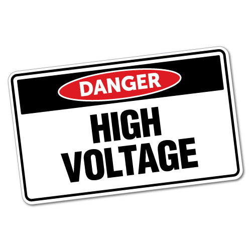 Danger High Voltage Authorised Sticker