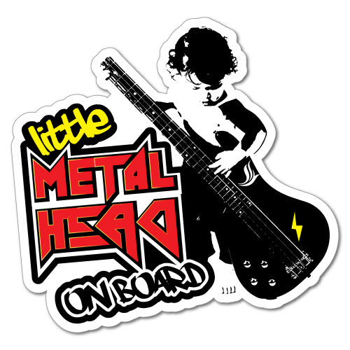 Little Metal Head On Board Sticker