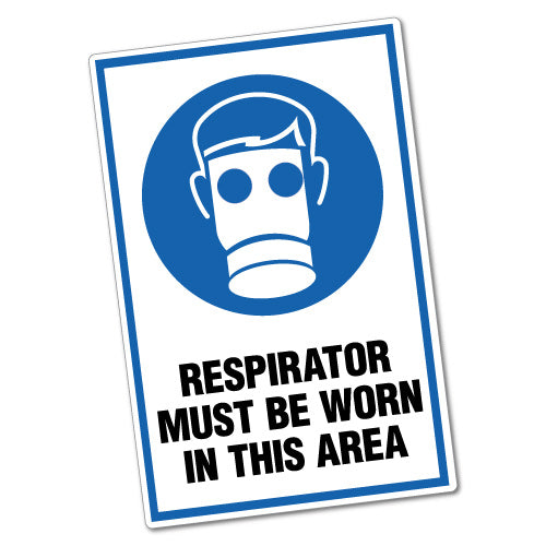 Respirator Must Be Worn In This Area Sticker