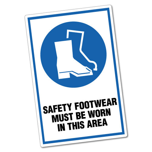Safety Footwear Must Be Worn In This Area Sticker