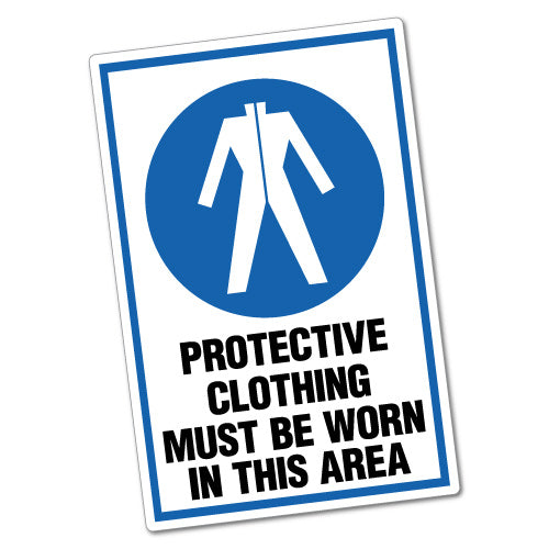 Protective Clothing Must Be Worn Sticker