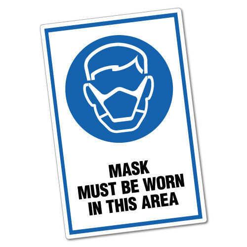 Mask Must Be Worn In This Area Sticker