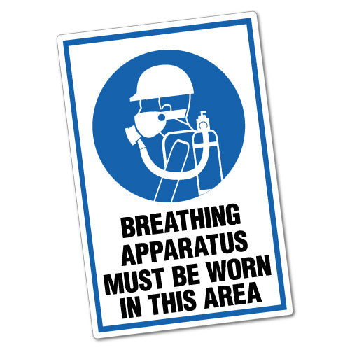 Breathing Apparatus Must Be Worn In This Area Sticker