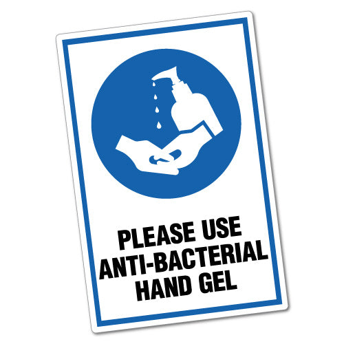 Please Use Anti-Bacterial Hand Gel Sticker