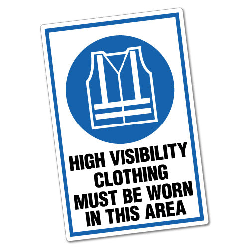 High Visibility Must Be Worn In This Area Sticker