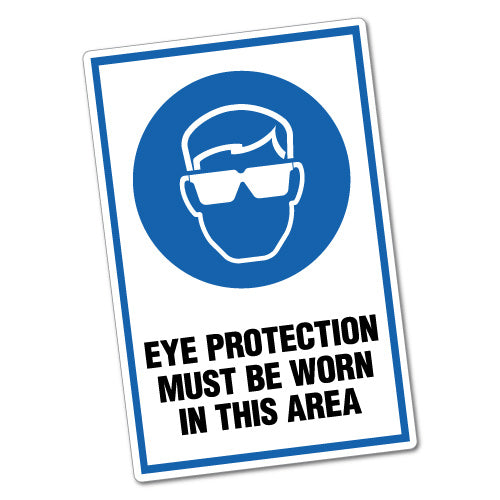 Eye Protection Must Be Worn In This Area Sticker