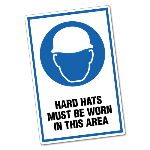Hard Hats Must Be Worn In This Area Sticker