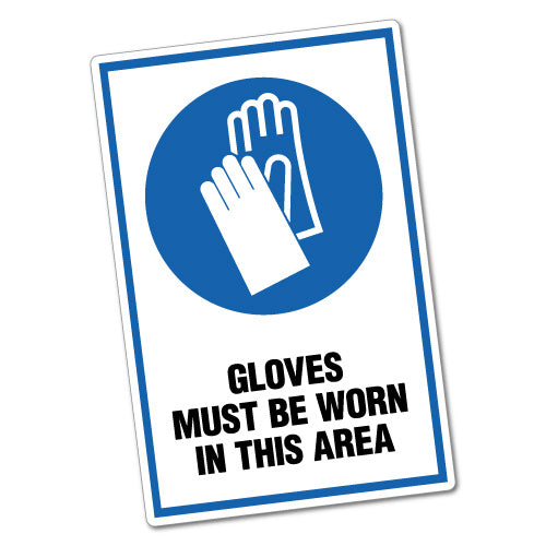 Gloves Must Be Worn In This Area Sticker
