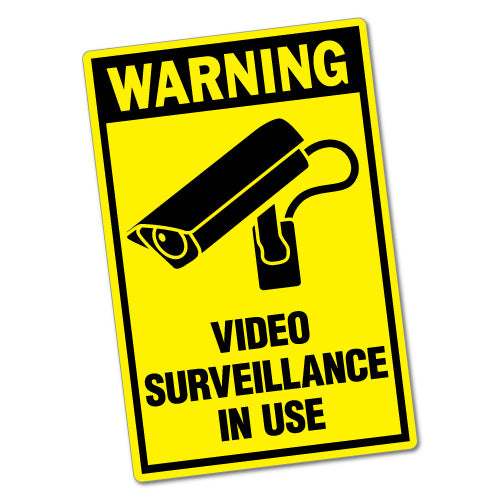 Warning Video Surveillance Sticker