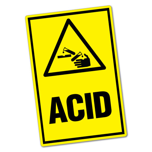 Warning Acid Sticker