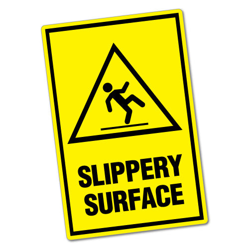 Warning Slippery Surface Sticker