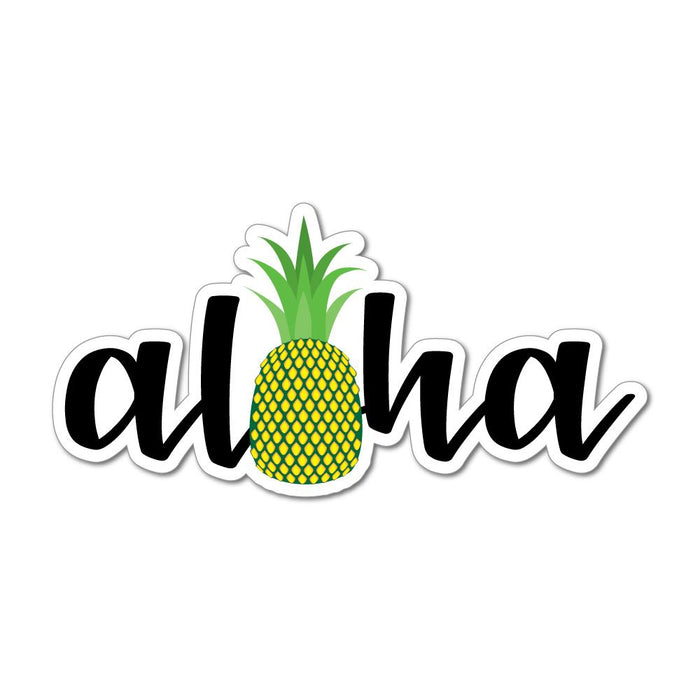 Pineapple Aloha Hawaii Beach Summer Vibes Car Sticker Decal