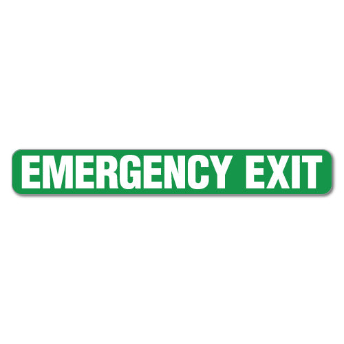 Emergency Exit Green Sticker