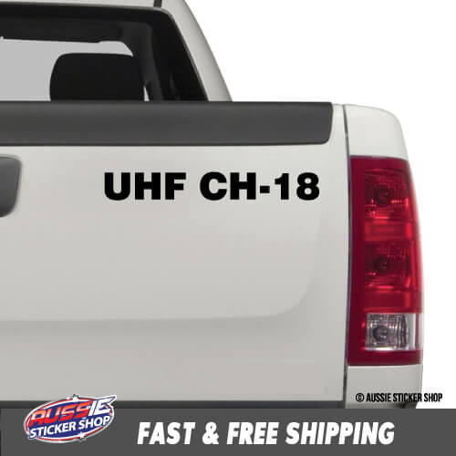 Custom Uhf Ch Radio Channel Number Caravan Sticker