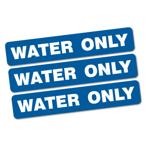 3X Water Only Safety Sticker