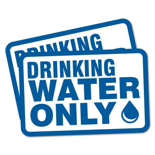 2X Drinking Water Only Safety Sticker | Warning Signs Stickers ...