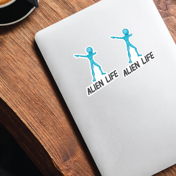 2X Alien Life Dab Sticker Decal