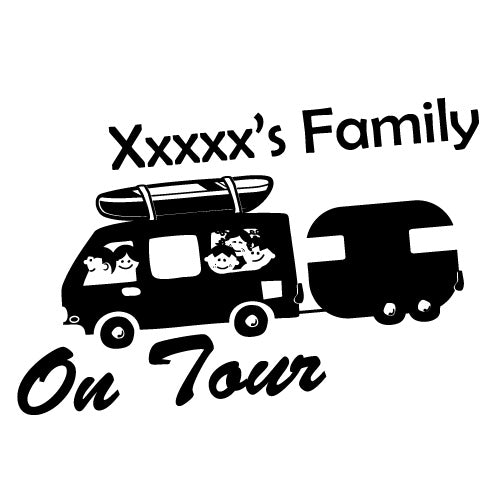 Custom Family Name On Tour Sticker