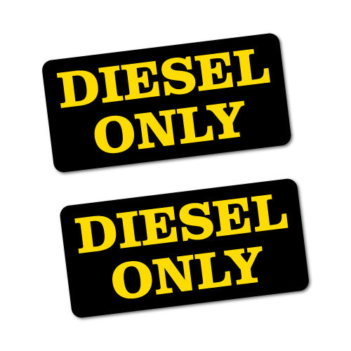2X Diesel Only Petrol Sticker