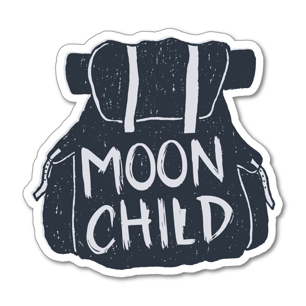 Child Traveller Young Moon Sticker Decal | Travel Stickers - Sticker ...