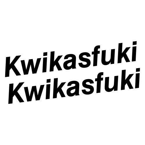 2X Kwikasfuki Motorbike Sticker Funny