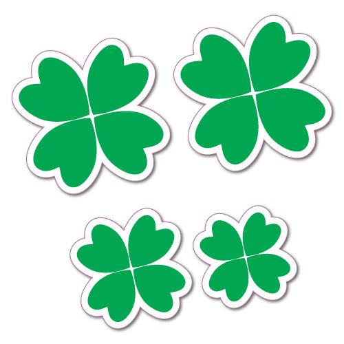 4X Four Leaf Irish Clover Stickers