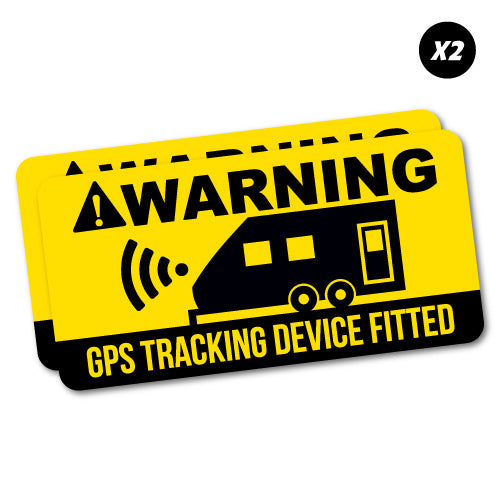 2X Warning Caravan Gps Tracking Sticker