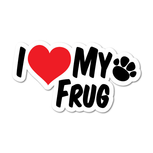 I Heart My Frug Sticker