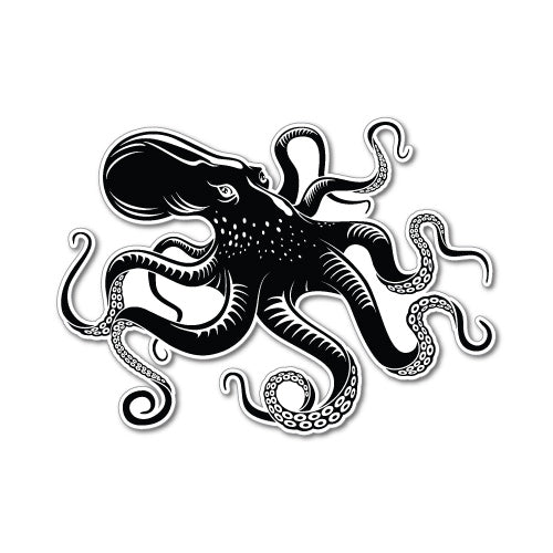 Large Octopus Boat Sticker | Fishing Stickers - Sticker Collective