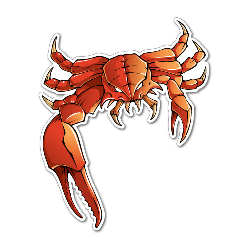 Angry Crab Boat Sticker