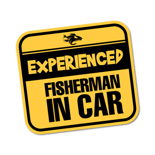 Experienced Fisherman Fishing Boat 4X4 Sticker | Fishing Stickers ...