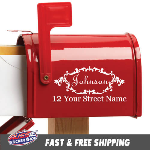 Custom Address & Surname Mailbox Sticker