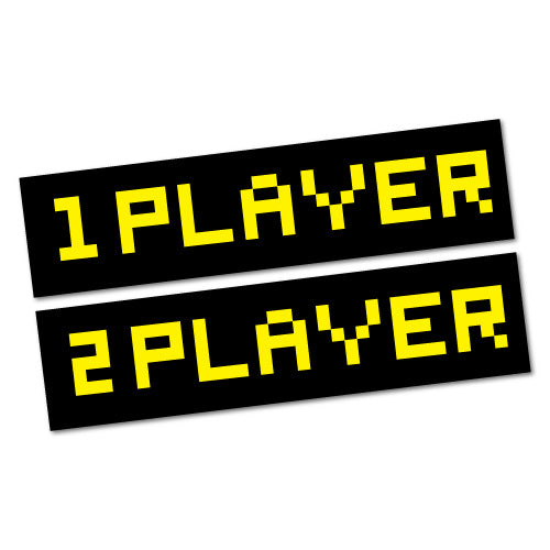 1 Player 2 Player Laptop Sticker