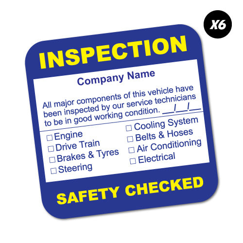 6X Custom Company Name Inspection Service Sticker | Stickers - Sticker ...