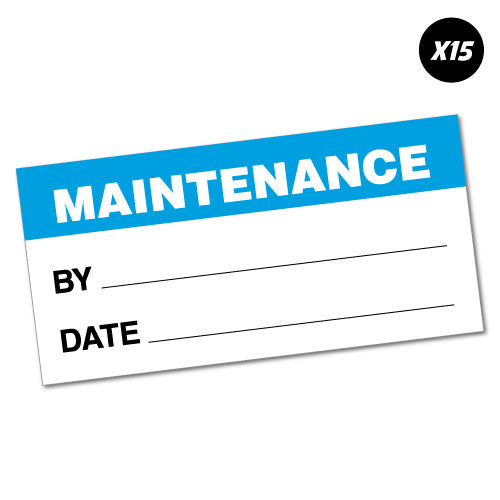 15X Maintenance Inspection Service Sticker
