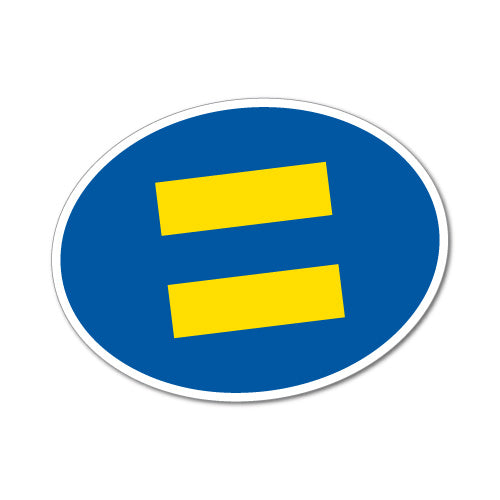 Equal Human Rights Blue Sticker