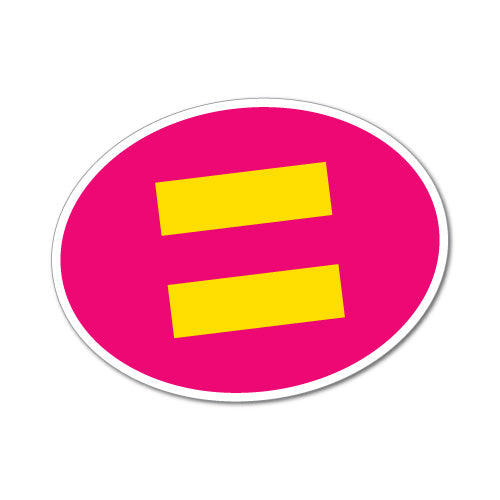 Equal Human Rights Pink Sticker | Bumper Stickers - Sticker Collective