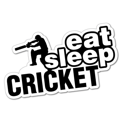 Eat Sleep Cricket Van Sticker