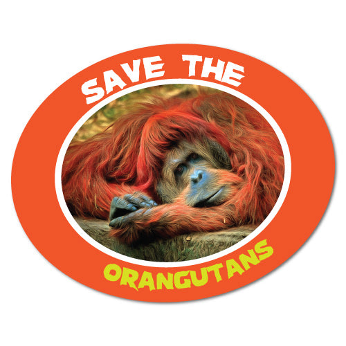 Save The Orangutans Palm Oil Protest Sticker