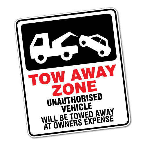 No Parking Tow Away Zone Sticker