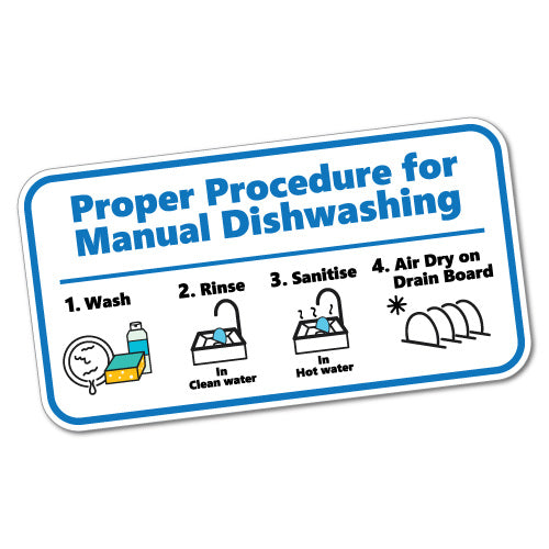 Dishwashing Procedure Housekeeping Restaurant Sticker