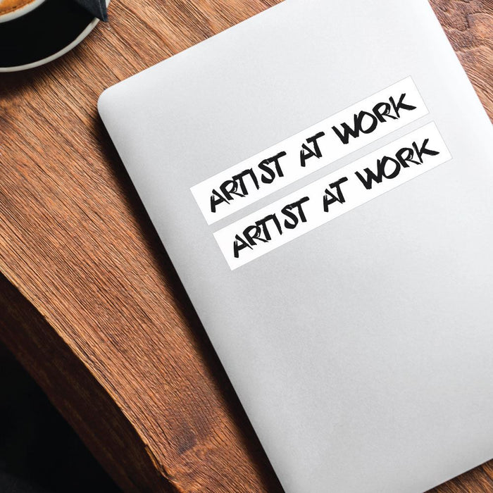 2X Artist At Work Sticker Decal