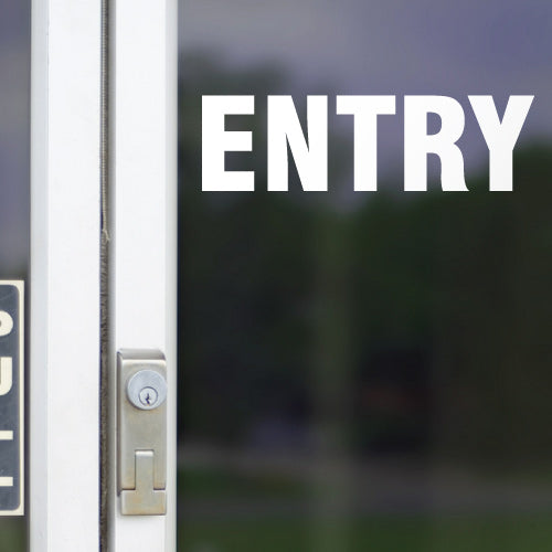 Entry Door Sign Office Business Sticker