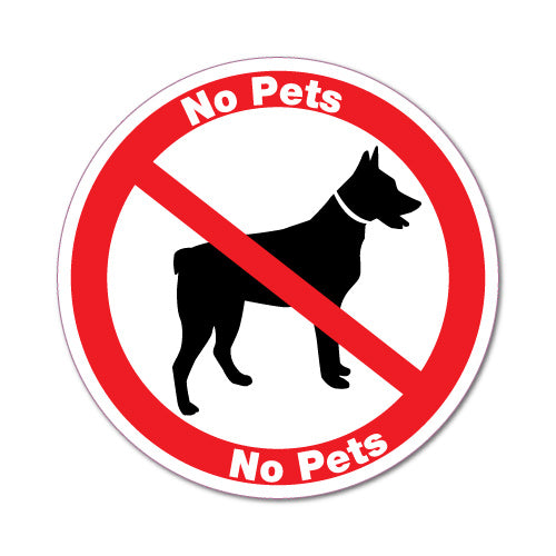 No  Pets Dog Sign Shops Restaurants Sticker