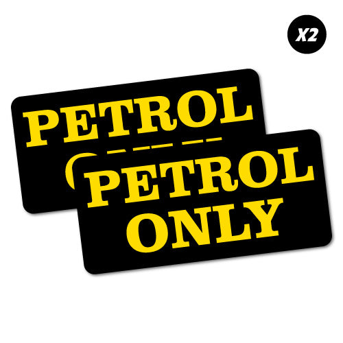 2X Petrol Only Fuel Sticker