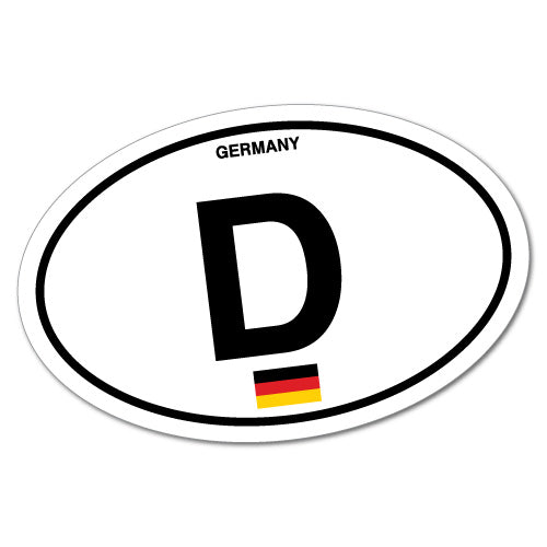 Germany D Oval Sticker