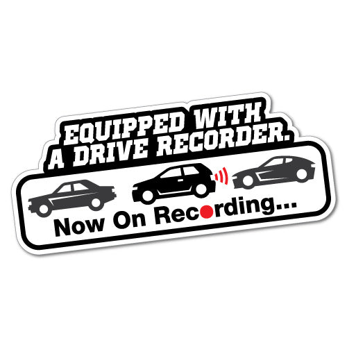 Equipped With A Drive Recorder Security Camera Sticker | Uber & Taxi ...