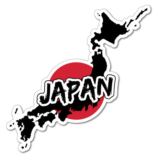 Japan Continent Rising Sun Jdm Sticker